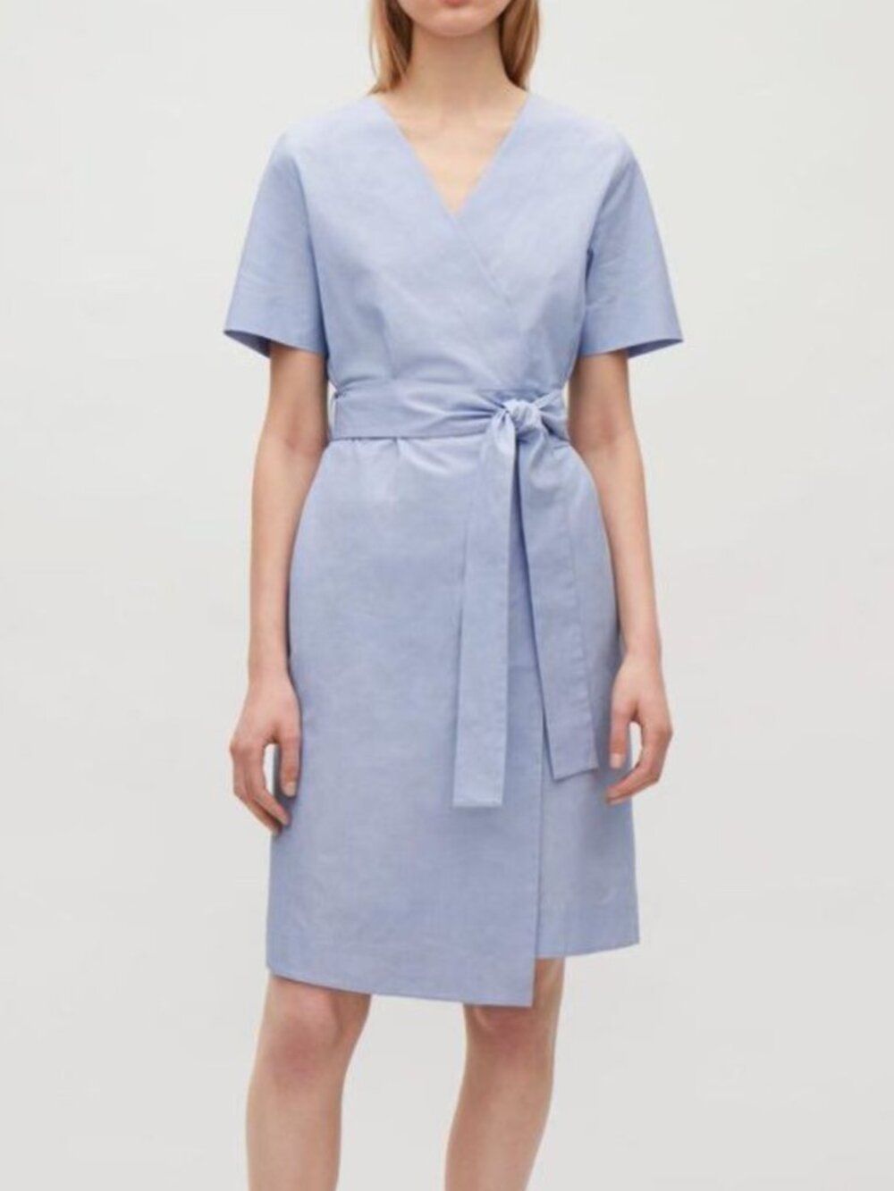 NWT COS Chambray wrap dress